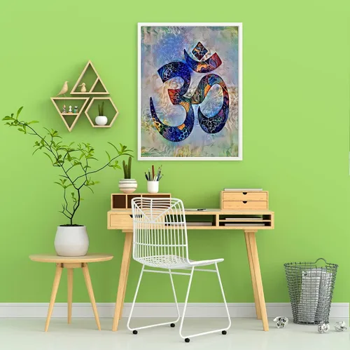 Vista 5 de AUM Wall Art, OM Home Decor, zen art, Yoga Decor Yoga art print, Spiritual Art Wall Decor, Meditation Yoga Decor,Yoga gifts