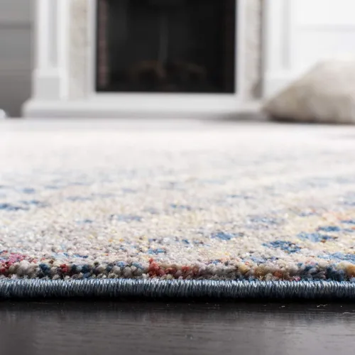 Vista 10 de SAFAVIEH Monray Collection - Alfombra decorativa de 3 x 5 pies, azul y multicolor, diseño moderno abstracto envejecido, no desprende pelusa