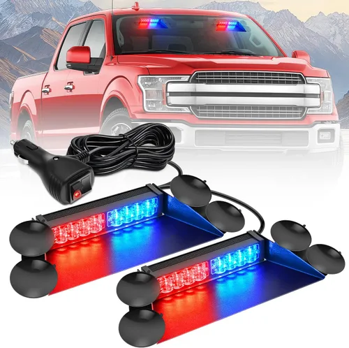 Vista 25 de Nilight 16LED Amber Dash Strobe Light Cigarette Lighter Plug Ámbar