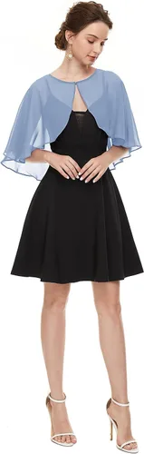 Vista 5 de Chales de gasa suave para cubrir el vestido de noche de boda para mujer