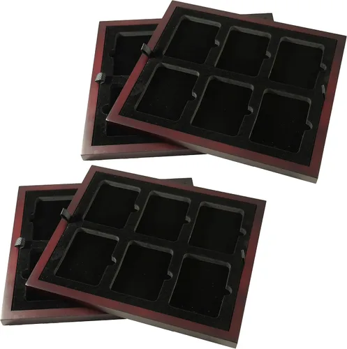 Vista 15 de Caja de exhibición de monedas de dos bandejas para cápsulas, certificadas, estilo losa o monedas de desafío, sin bandejas