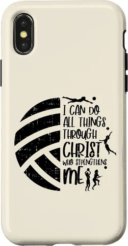 Vista 5 de I Can Do Things Through Christ Volleyball Christian Gift Case for iPhone 17