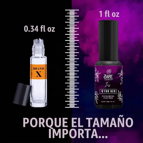 Vista 2 de Iris - Perfume de feromonas para mujer [aroma de larga duración] – Perfume de aceite mejorado con feromonas para ella, 1 onza. Afrutado, vainilla
