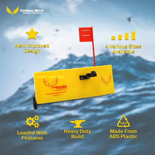 Vista 3 de Tablero de cepillado de pájaros amarillos para pesca, disponible en 4 tamaños