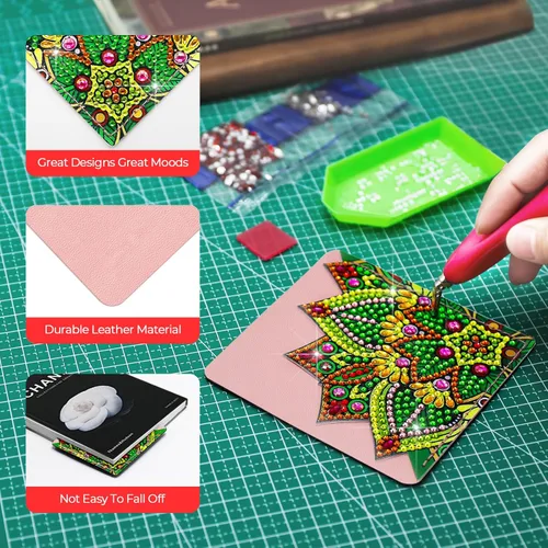 Vista 7 de Marcapáginas de Pintura de Diamantes Forma de Cristal de Rincón DIY Dibujo de Diamantes por Número Pintura de Bordado para Artesanías Regalo