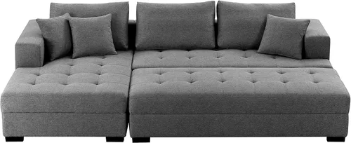 Vista 6 de KEVINSPACE Juego de sofá modular de 3 piezas de 111.5 pulgadas, juego de muebles de sala de estar, sofá moderno con reposapiés, asientos otomanos