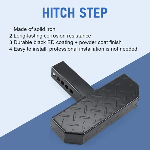 Vista 2 de DICMIC Protector de parachoques de remolque antideslizante y óxido para la mayoría de automóviles, SUV, camionetas, con receptor de 2 pulgadas