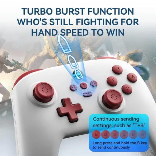 Vista 5 de SraML Switch Controller, Wireless Switch Controller for SwitchSwitch LiteSwitch OLED Controller, Extra Switch Pro Controller with Joystick Wake-up