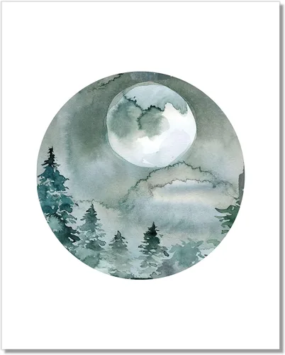 Vista 6 de Forest Landscape Art Prints - Nature Wall Decor - 8x10 - Set of 3 - Unframed