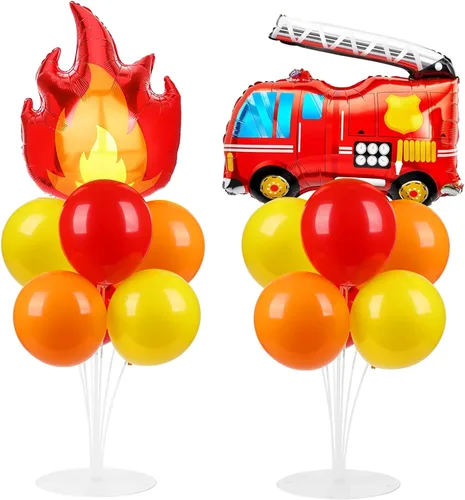 Vista 39 de Kit de soporte para globos de fiesta de fútbol 2 juegos con 2 globos de rugby de aluminio tipo bola, centro de mesa temático de fútbol para mesas