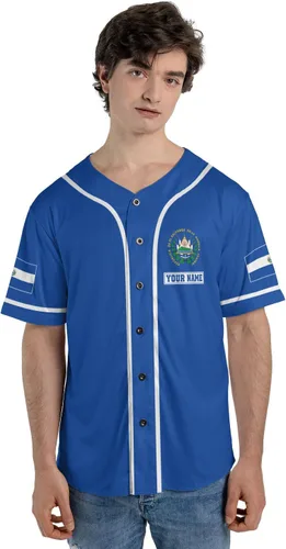 Vista 5 de Camiseta personalizada de béisbol de El Salvador, camiseta de orgullo de la bandera de El Salvador, camiseta salvadoreña, camiseta de El Salvadoreña