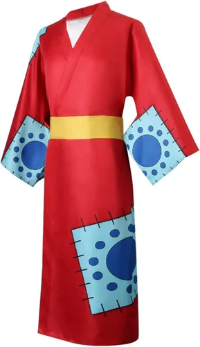 Vista 3 de Disfraz de cosplay de anime Wano Country Deluxe bata kimono capa traje de Halloween