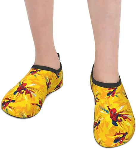 Vista 4 de FANSUN Favorite Superheros - Zapatos de agua para niños, ligeros, antideslizantes, descalzos, de secado rápido, para deportes, piscina, playa