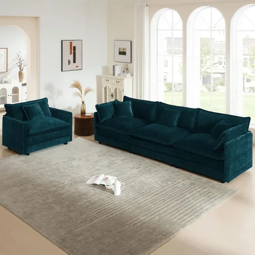 Vista 63 de 76.7" Cloud Couch for Living Room, Deep Seat Loveseat Sofa, Beige Breathable Chenille, 2-Seats Couch for Apartment Small Spaces, Pocket Spring
