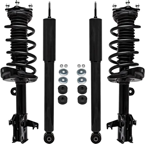 Vista 60 de Detroit Axle - Kit de amortiguadores de 4 puntales para Ford Escape 14-19, 2 puntales delanteros con resorte helicoidal 2 amortiguadores traseros