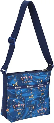Vista 2 de LeSportsac Carousel Chords Bolso cruzado pequeño estilo hobo estilo 3709/color E480, diseño juguetón caprichoso - Adorable carrusel de caballos