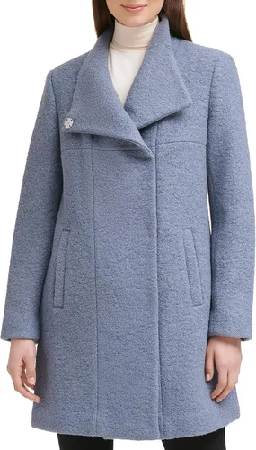 Vista 2 de Kenneth Cole Women's Button 34 Length Boucle Wool Peacoat