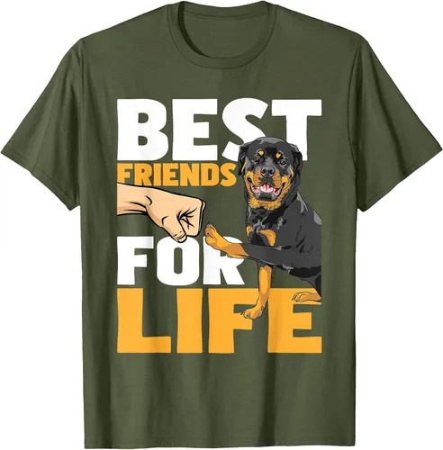 Vista 33 de Best Friends for Life - Rottweiler Animal Dog Lover Breeder T-Shirt