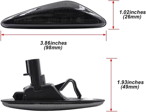 Vista 8 de Luces LED dinámicas de marcador lateral ámbar para M-azda Miata MX5 2016-2021