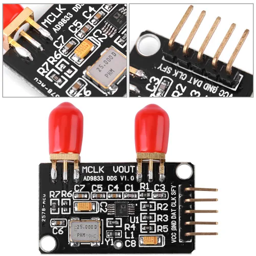 Vista 4 de Hilitand Módulo generador AD9833 DDS 0 MHz a 12,5 MHz/triángulo/potencia sinusoidal 2.3V a 5.5V