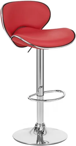 Vista 10 de Modern Home Tesla - Taburete de bar/mostrador de altura ajustable contemporáneo, de cuero, base cromada/reposapiés (espresso)