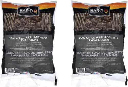 Vista 2 de Rocas de lava natural para hoguera Bolsa de 7 libras de rocas de lava para hogueras 1 paquete