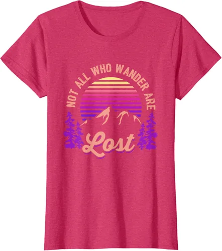 Vista 7 de Not All Who Wander Are Lost Vintage Mountains - Camiseta de senderismo, Negro, S