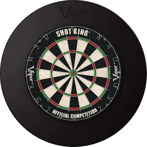 Vista 7 de Viper Guardian Dartboard Surround, Steel-Tip Bristle Wall Protector Negro