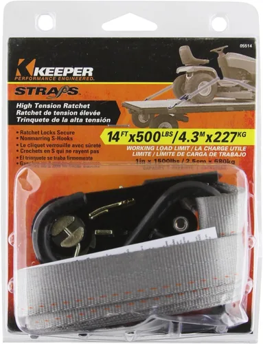 Vista 2 de Keeper Trinquete de alta tensión de 1" x 14' con ganchos en S - Límite de carga de trabajo de 500 libras