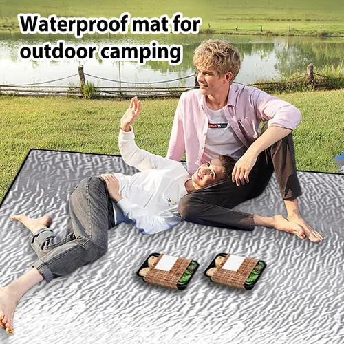 Vista 9 de Almohadillas de camping para dormir – Alfombrilla de dormir al aire libre con capa impermeable y de papel de aluminio Almohadilla de viaje