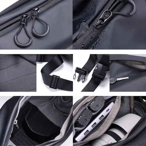 Vista 8 de ULANZI Bolsa de Hombro Versátil para Cámara, Bolsa de Mensajero para Fotografía y Viaje, Bolsa de Accesorios Portátil, Elegante Bolsa de Cruz