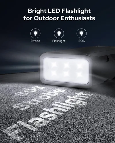 Vista 7 de Apowking Banco de Energía con Toma de CA, 65W Banco de Batería Portátil para Laptop Carga Rápida, 88.8Wh/24000mah Estación de Energía para Camping