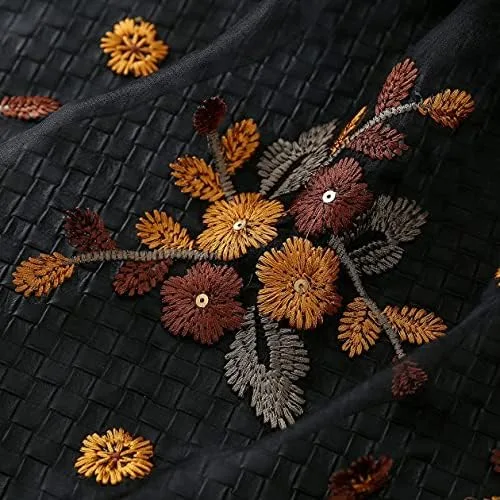 Vista 4 de Bufanda de seda WINCESS.YU para mujer, chales ligeros y envolturas para bodas, chal de pashmina a la moda, bufandas bordadas