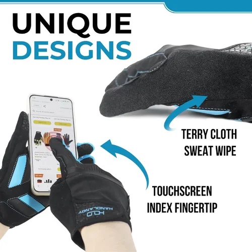 Vista 4 de HANDLANDY Guantes de bateo de béisbol para adultos y jóvenes, guantes de bateo de sóftbol con agarre transpirable para hombres, niños y niñas