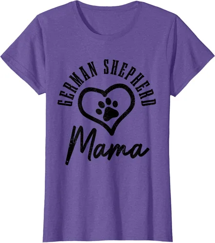Vista 24 de Camiseta de pastor alemán para mujer, con diseño de pata de perro, pastor alemán, gris, S Asfalto