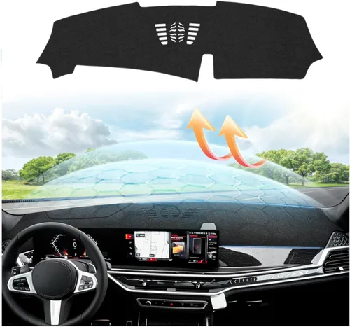 Vista 70 de CARTIST Cubierta negra para salpicadero para Toyota Solara 2004-2008, antideslizante, antirreflejo, protección UV, tapete interior de primera calidad
