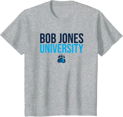 Vista 9 de Bob Jones University Camiseta apilada Bruins, Gris