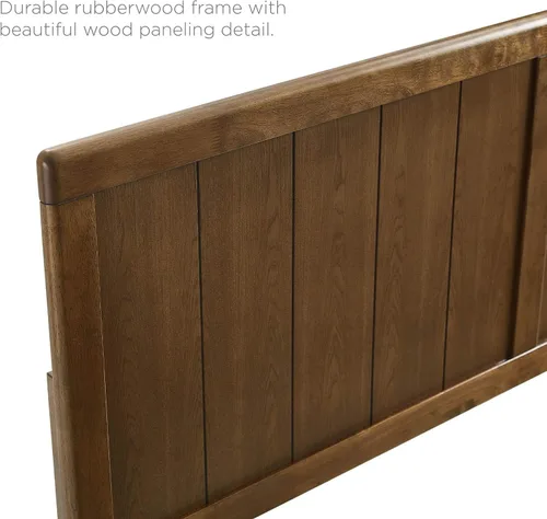 Vista 6 de Modway MOD-6218-WAL Robbie - Cabecero de madera Queen, nogal
