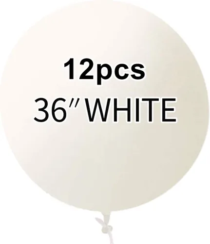 Vista 7 de Globos negros redondos de látex de 36 pulgadas (calidad prémium de helio), globos gigantes para sesiones de fotos, cumpleaños, bodas, festivales