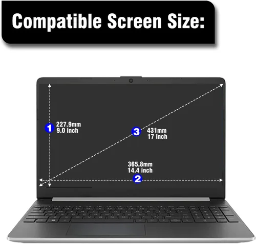 Vista 2 de KEANBOLL Paquete de 2 protectores de pantalla de 17 pulgadas con bloqueo de luz azul y antirreflejos, ajuste universal para HP, Dell, Asus, Samsung