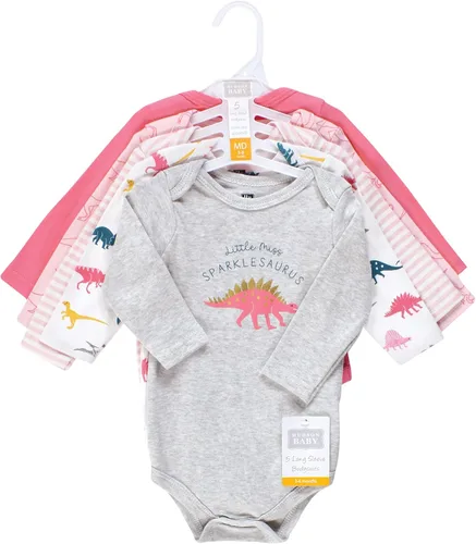 Vista 122 de Hudson Baby baby-boys Cotton Long-sleeve Bodysuits 5-pack