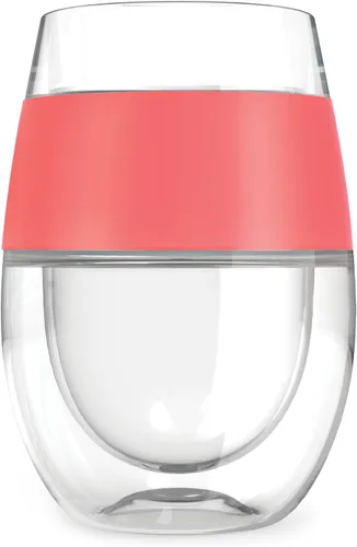 Vista 9 de Host Vasos Enfriadores de Vino con Congelación, Copas de Vino de Plástico para Vinos Tintos y Blancos, Vaso Aislante de Doble Pared Congelable