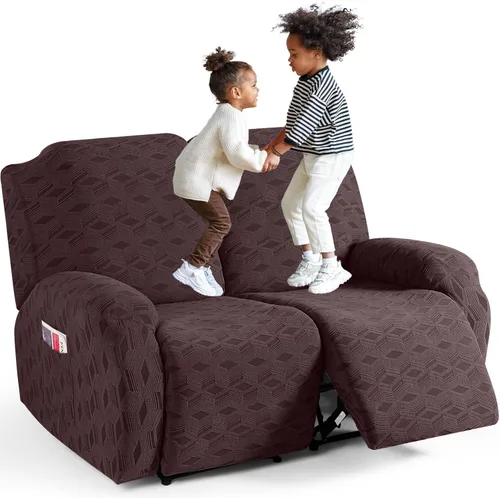 Vista 23 de TAOCOCO Funda para Reclinable de 3 Piezas, Fundas para Silla Reclinable, Funda Elástica de Jacquard para Silla Reclinable, Protector de Muebles