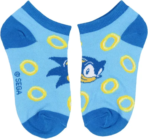 Vista 2 de Sega Sonic The Hedgehog - Calcetines de tobillo para niños y jóvenes, 4 pares, Multi