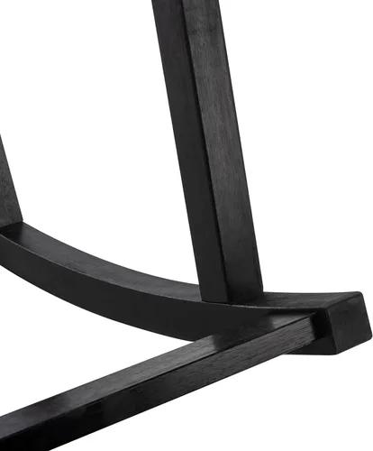 Vista 8 de SAFAVIEH Outdoor Collection Clayton - Mecedora de madera de acacia negra Negro
