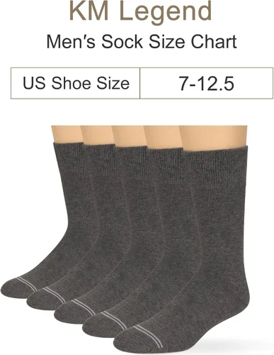 Vista 13 de KM Legend mens Dress Socks Classic Fine Lightweight for Formal and Casual Wear (5 Pair Pack)