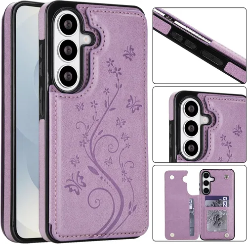 Vista 3 de Asuwish Funda de teléfono para Samsung Galaxy S26 5G con protector de pantalla de vidrio templado y tarjetero con soporte para tarjetero, soporte