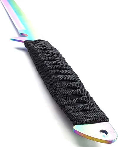 Vista 3 de Machetes tácticos gemelos de 51 y 30 cm con hoja fija; katana, juego de espadas; para campamento, colecciones, regalos, deportes al aire libre