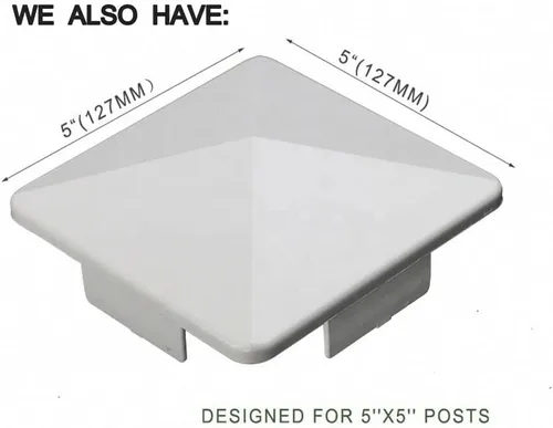 Vista 6 de Tapas de plástico para postes de valla – 8 piezas, 4 x 4 pulgadas nominales – ¡Blanco, construido para durar! Superior a las importaciones endebles