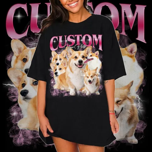 Vista 2 de IZI POD Personaliza tus propias camisetas Bootleg Rap, personaliza tu texto vintage camiseta, camisetas gráficas personalizadas, regalo